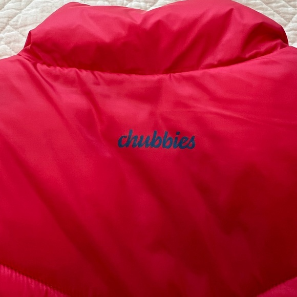 Chubbies Wanderers Club Puffer Jacket Coat Mens Size Small Red & Blue - Picture 4 of 6